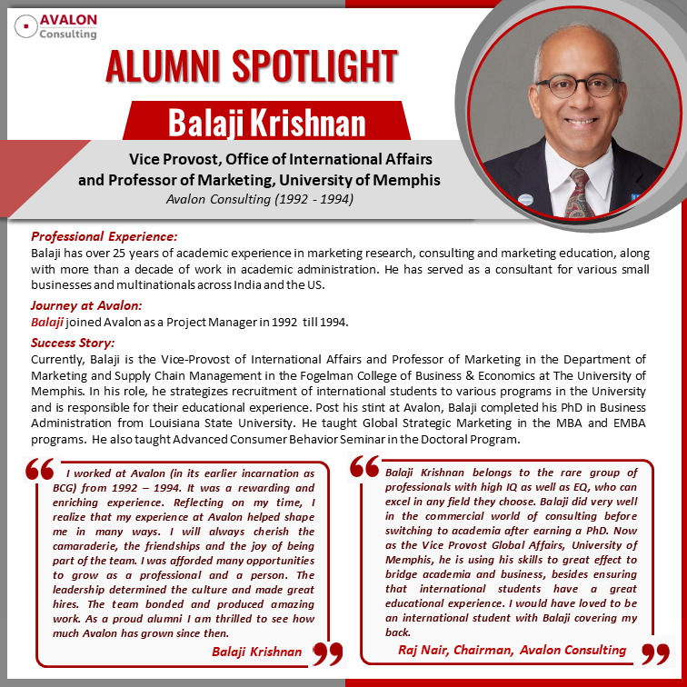 Alumni Spotlight Balaji Krishnan